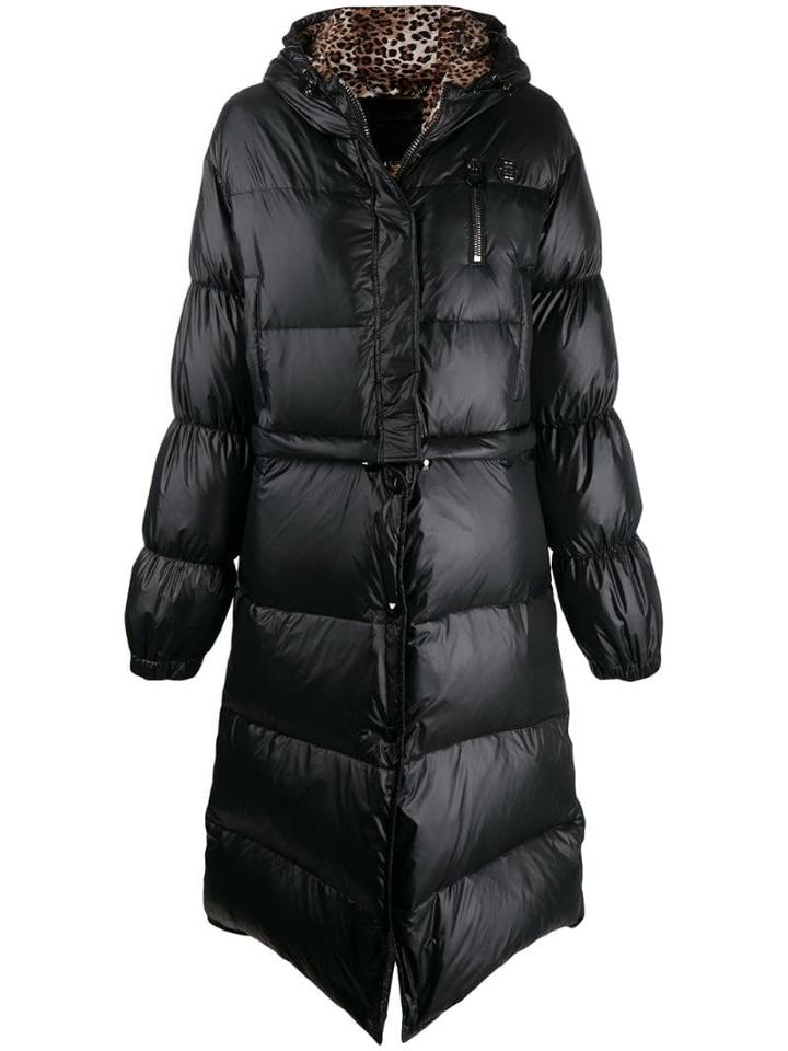 Philipp Plein Flame Puffer Coat - Black