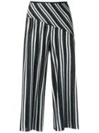 Gig - Wide Leg Crop Knit Trousers - Women - Polyamide/polyester/spandex/elastane/viscose - P, Women's, Black, Polyamide/polyester/spandex/elastane/viscose