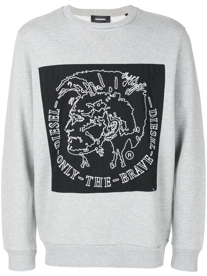 Diesel - Samuel Sweatshirt - Men - Cotton - M, Grey, Cotton
