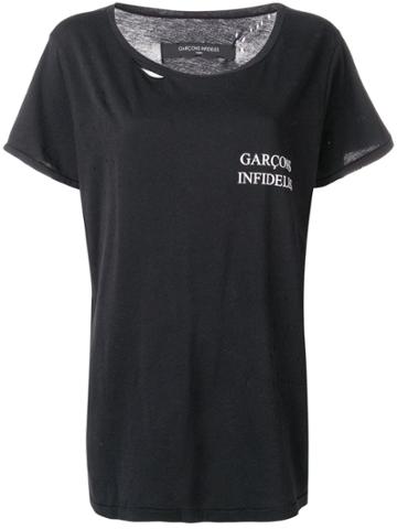 Garcons Infideles Logo Print T-shirt - Black