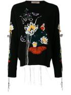 Piccione. Piccione Embroidered Sweater Dress - Black