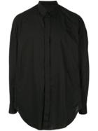 Julius Concealed Button Up Shirt - Black