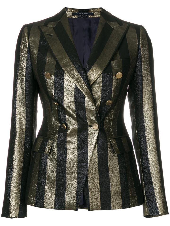 Tagliatore Slim-fit Striped Blazer - Multicolour
