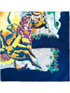 Hermès Vintage 'the Alfee' Printed Scarf, Women's, Blue