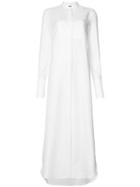 Josh Goot Tuxedo Shirt Dress, Women's, Size: Small, White, Cotton