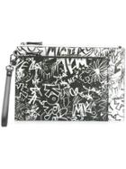 Michael Michael Kors Graffiti Clutch Bag - White
