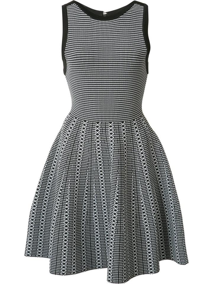 Alice+olivia Checked Dress, Women's, Size: Small, Black, Nylon/viscose