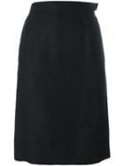 Chanel Vintage Straight Fit Skirt, Women's, Size: 36, Black