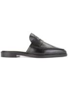 Thom Browne Penny Loafer Mule With Leather Sole In Calf Leather -