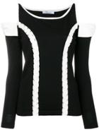 Blumarine Cut-out Shoulder Sweater - Black