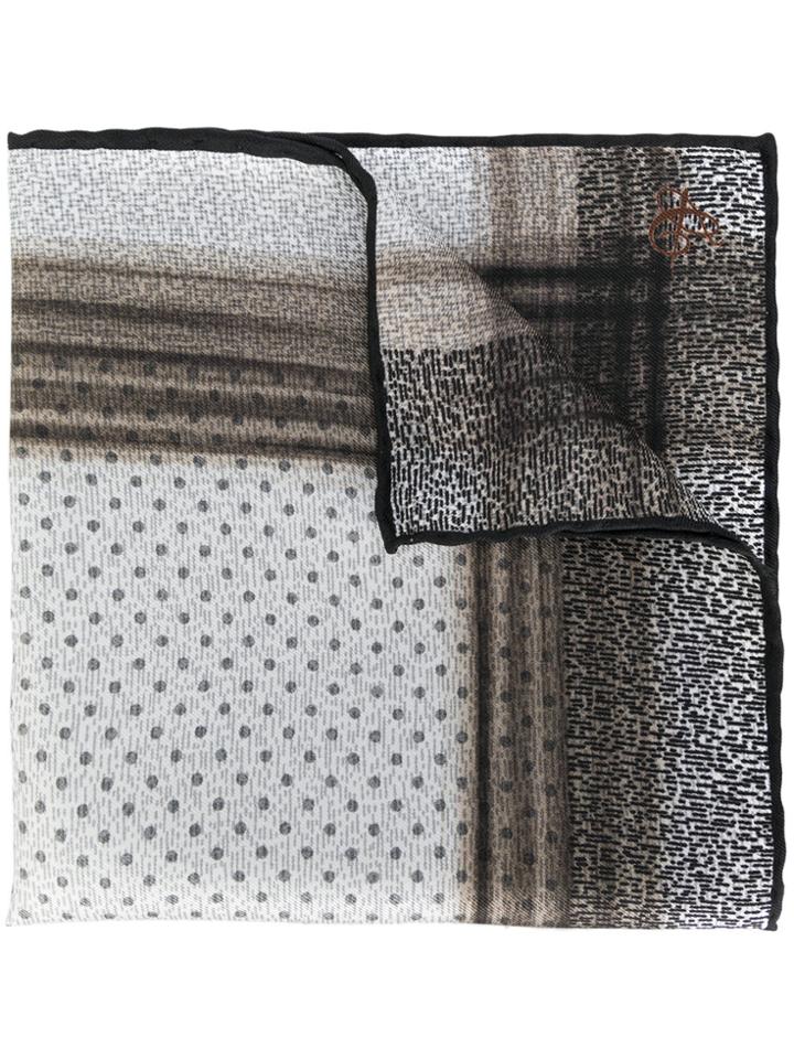 Canali Printed Pochette - Brown