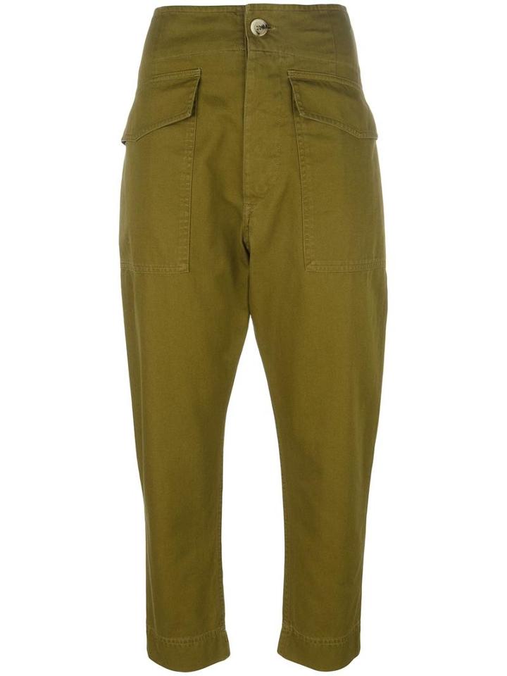 Isabel Marant Étoile Oaklyn Trousers, Women's, Size: 36, Green, Cotton