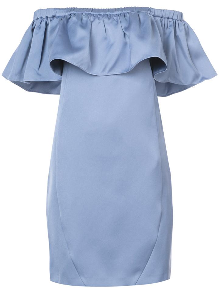 Zac Zac Posen Off Shoulder Crystal Dress - Blue