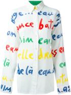Jc De Castelbajac Vintage Letter Print Shirt, Women's, Size: Medium, White