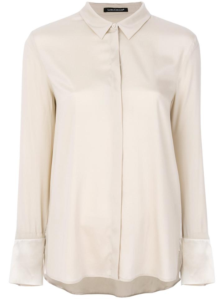 Luisa Cerano Tie Cuff Shirt - Nude & Neutrals