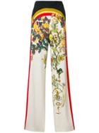 Etro Floral Print Wide-leg Trousers - Multicolour