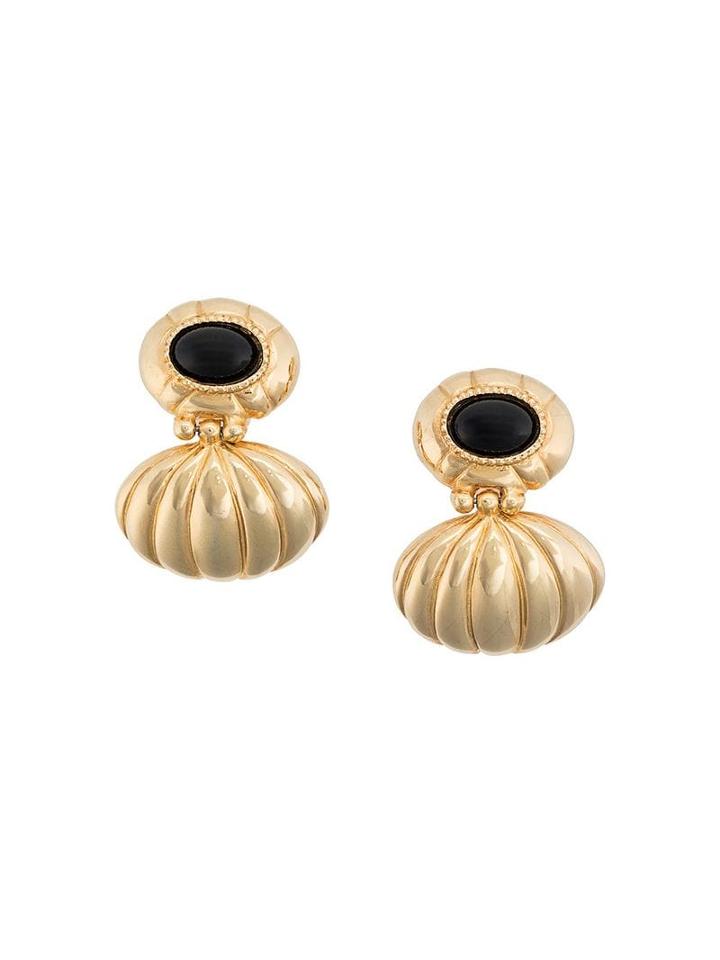 Susan Caplan Vintage Statement Drop Earrings - Gold