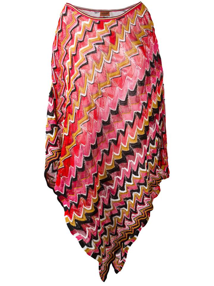 M Missoni Asymmetric Draped Poncho, Women's, Viscose/polyester