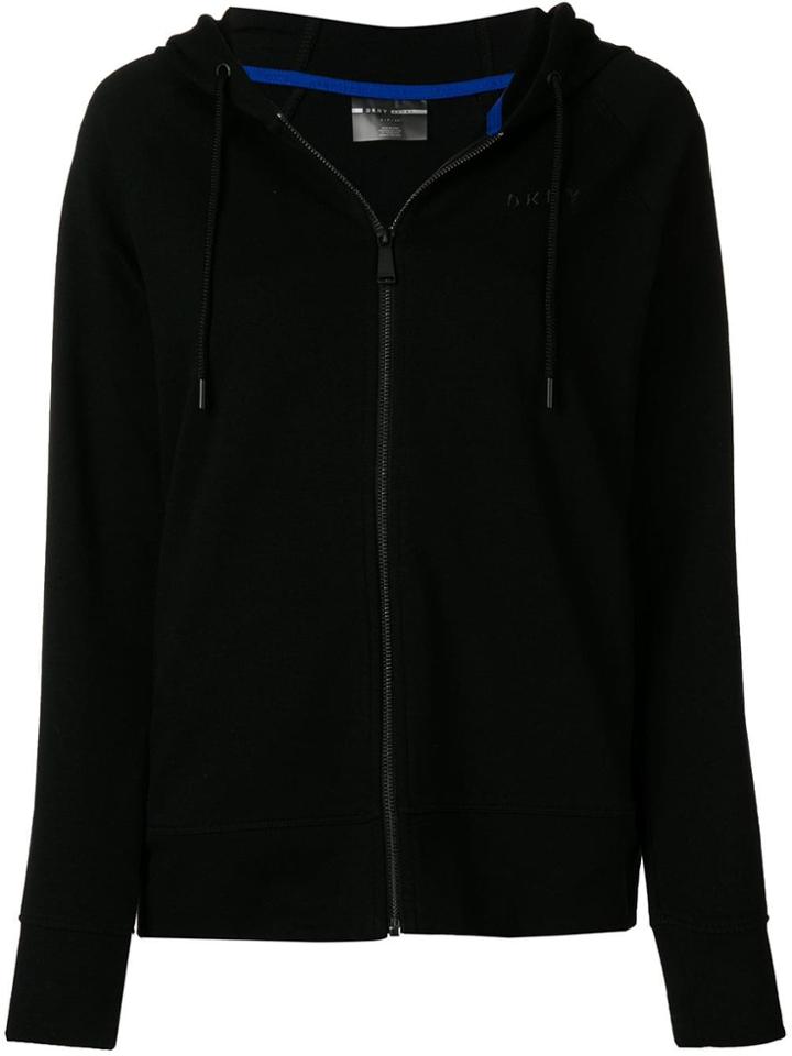 Dkny Hooded Zip-up Jacket - Black