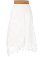 Antonio Marras Midi Lace Skirt - White
