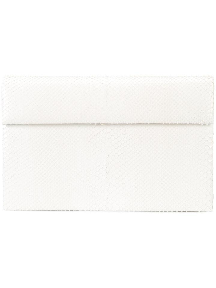 Susie Straubmueller Rectangular Clutch Bag - White