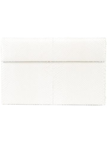 Susie Straubmueller Rectangular Clutch Bag - White