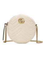 Gucci Gg Marmont Mini Round Shoulder Bag - White