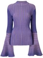Solace London Striped Knit Sweater - Purple