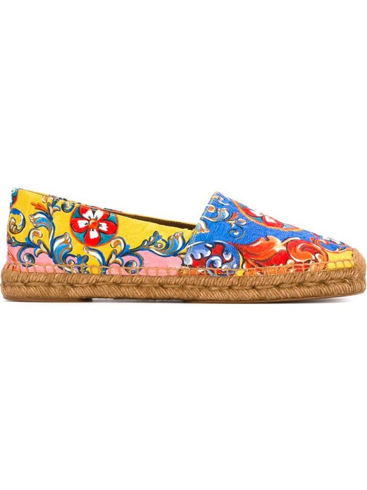 Dolce & Gabbana Carretto Siciliano Print Espadrilles