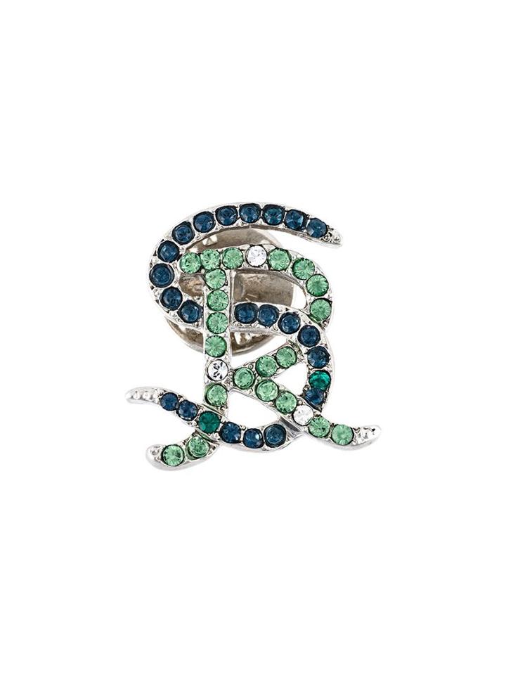 Sonia Rykiel Embellished Logo Pin