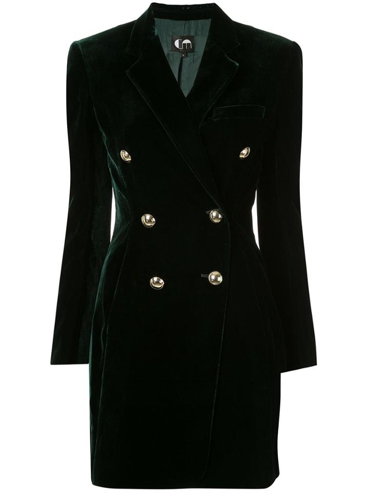 Comme Moi Double-breasted Fitted Dress - Green