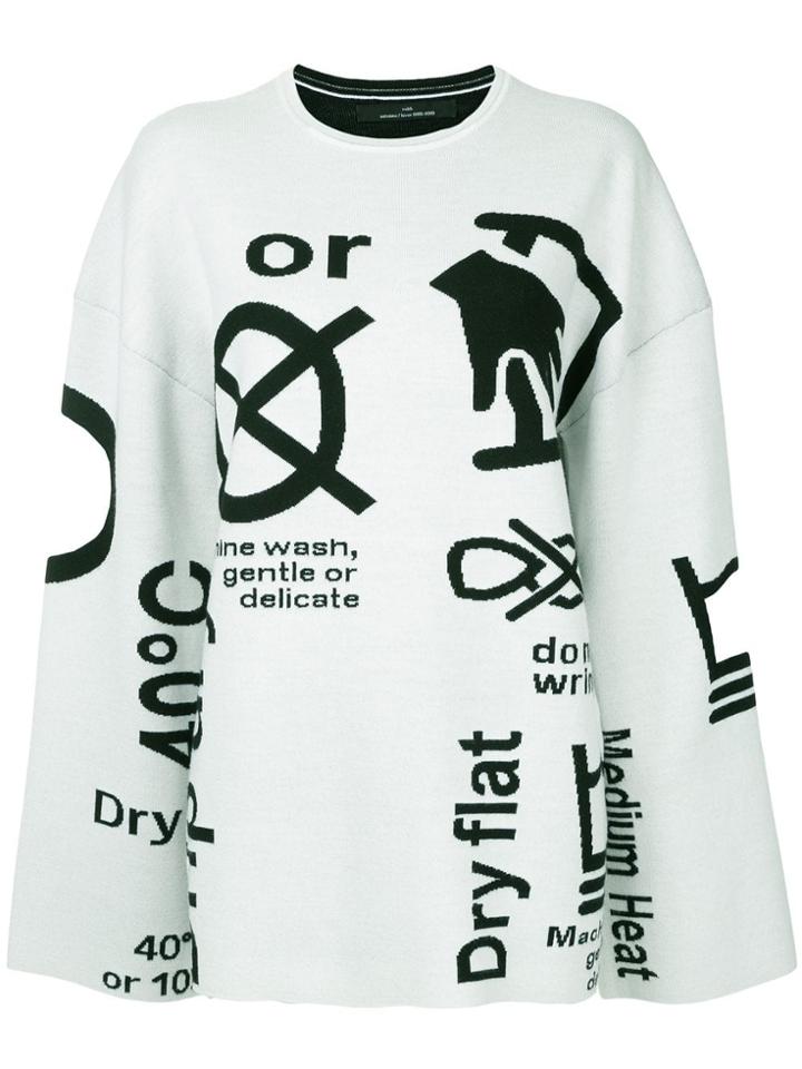 Rokh Symbol-print Jumper - White