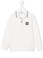Stone Island Kids Logo Patch Polo Shirt, Boy's, Size: 8 Yrs, White