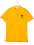 Stone Island Junior Logo Polo Shirt - Yellow