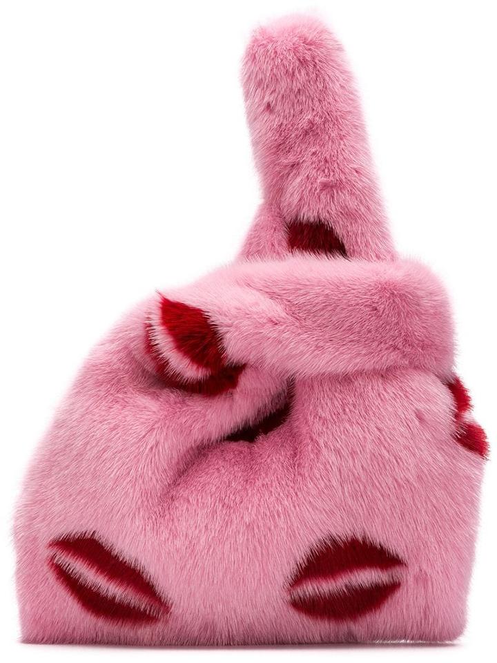 Simonetta Ravizza Furrissima Lips Tote Bag - Pink