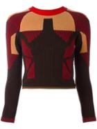 Yeezy Season 3 Cropped Knitted Top, Women's, Size: Medium, Brown, Polyamide/polyester/spandex/elastane/wool