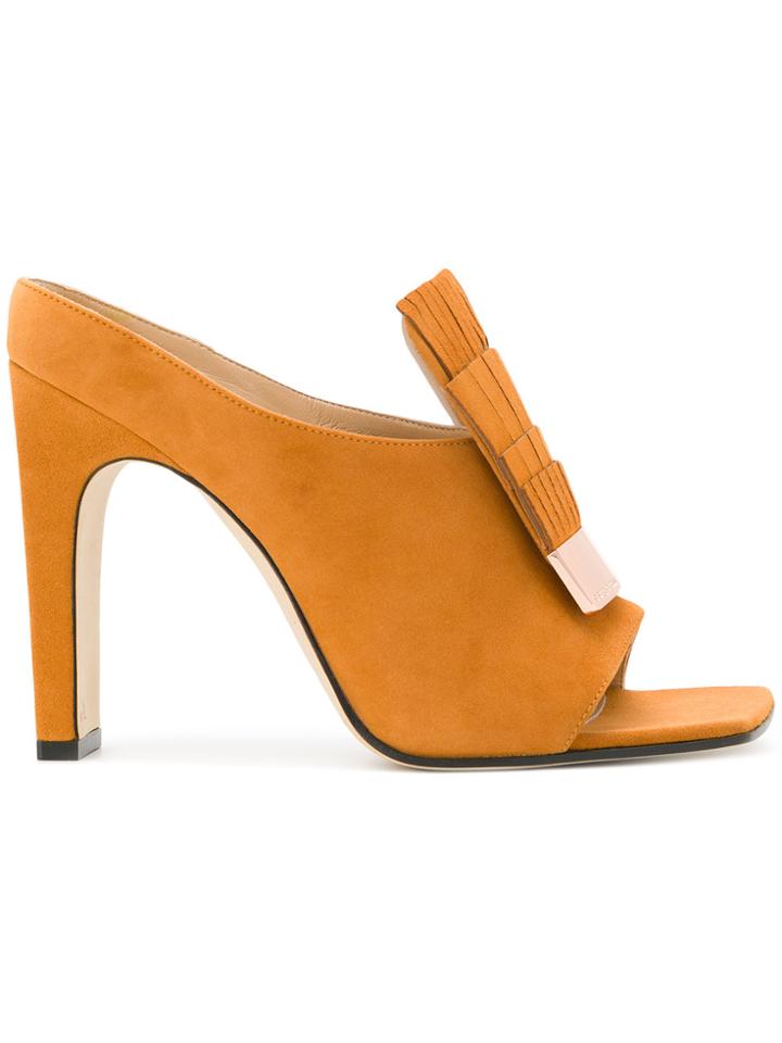 Sergio Rossi Sr1 Open Toe Mules - Brown