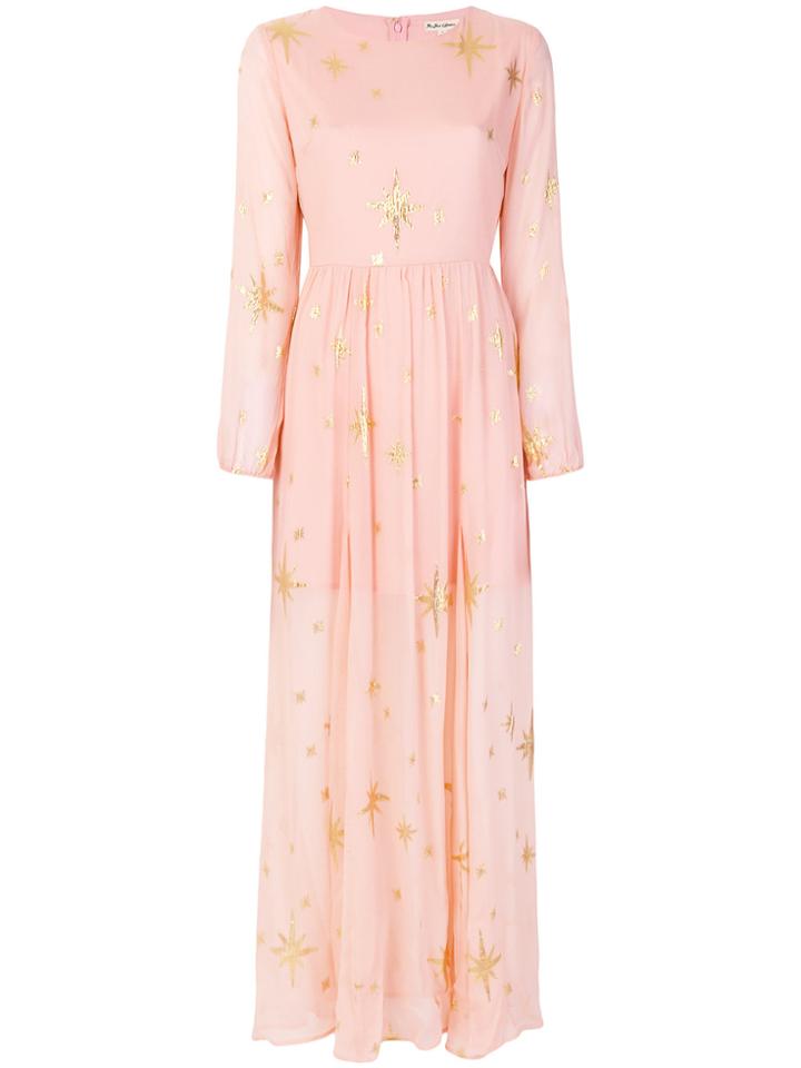 For Love And Lemons Fil Coupé Star Dress - Pink & Purple