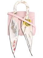 Alexander Mcqueen Scarf Trim Tote - Pink & Purple
