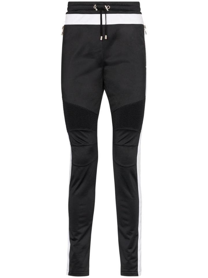 Balmain Side-stripe Track Trousers - Black