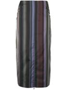 Aalto Striped Straight Skirt - Black