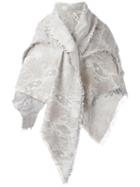 Cutuli Cult Tweed Fringed Triangle Scarf, Women's, Nude/neutrals, Sheep Skin/shearling/wool/viscose/cashmere