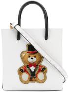Moschino Teddy Print Crossbody Bag - White