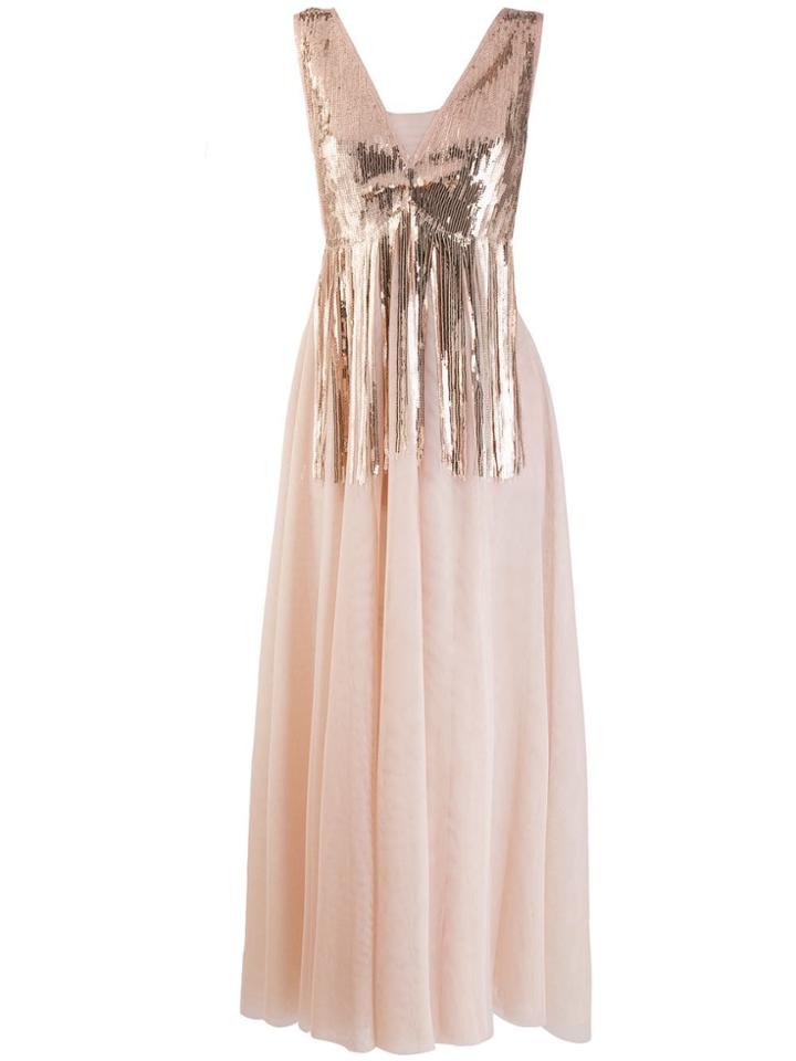 So Allure Sequin Embellished Tulle Dress - Pink