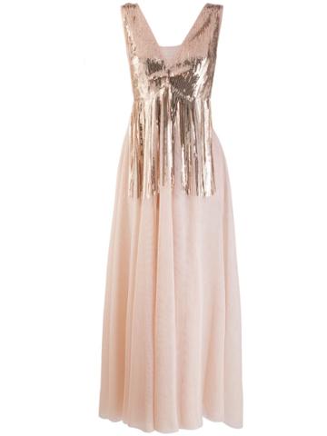 So Allure Sequin Embellished Tulle Dress - Pink