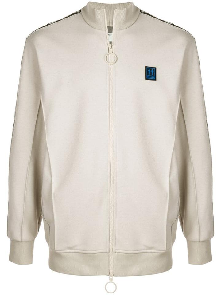 Off-white Incompiuto Logo Track Jacket - Neutrals