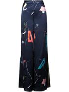 Roksanda Graphic Print Trousers - Blue