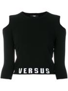 Versus Shoulderless Logo Dress - Black