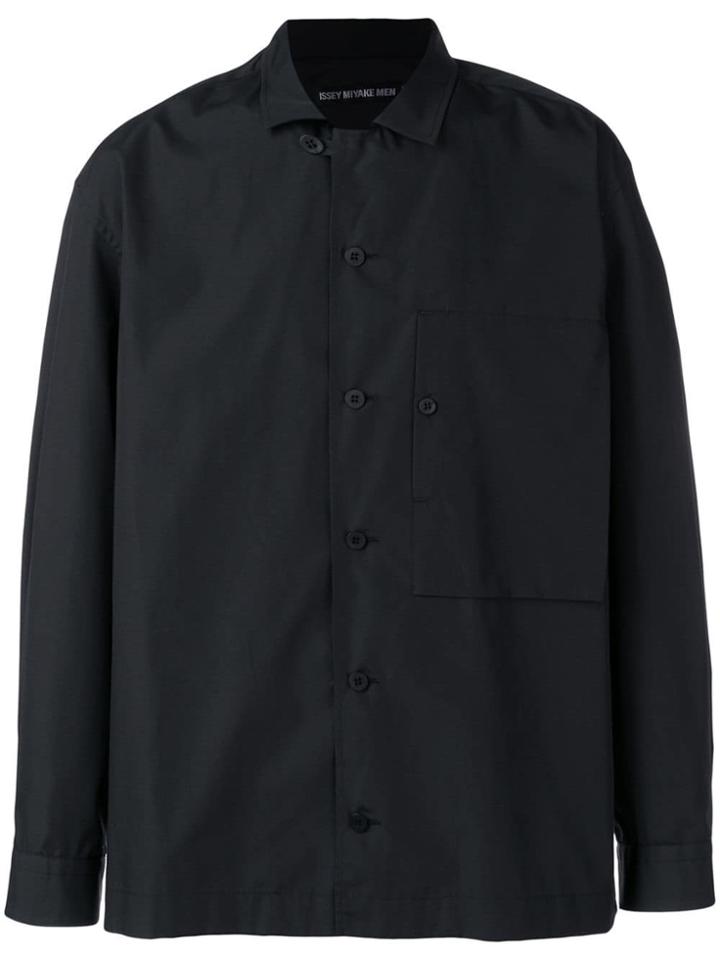 Issey Miyake Oversized Pocket Detail Shirt - Black