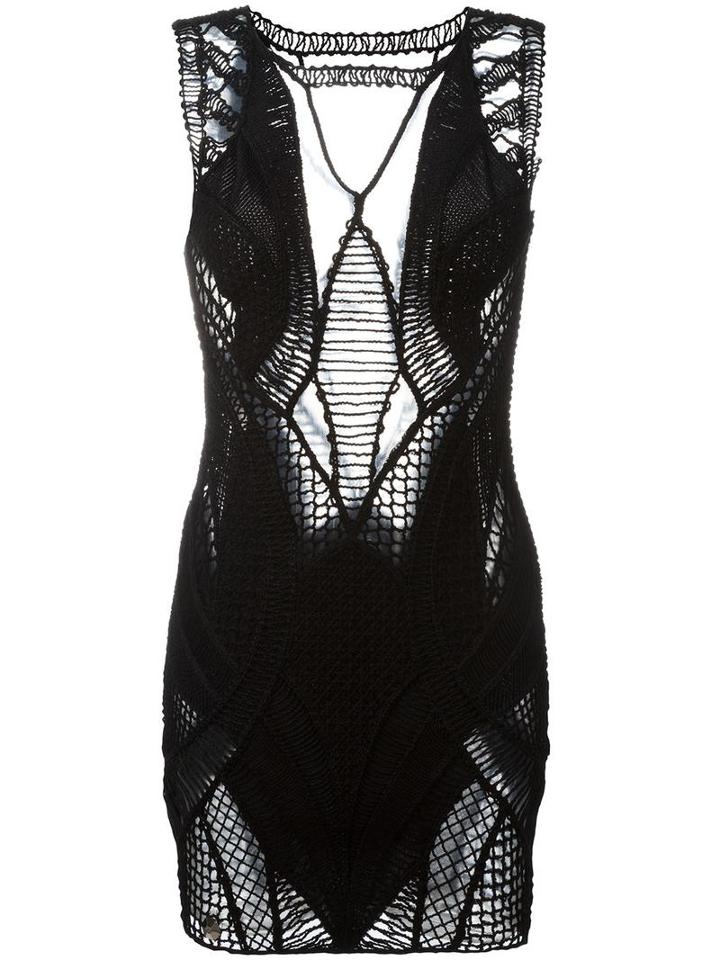 Philipp Plein Anthyliss Mini Dress, Women's, Size: Small, Black, Polyester